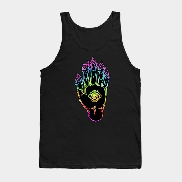 Mysterious Eye. Magic Hand Tank Top by OccultOmaStore